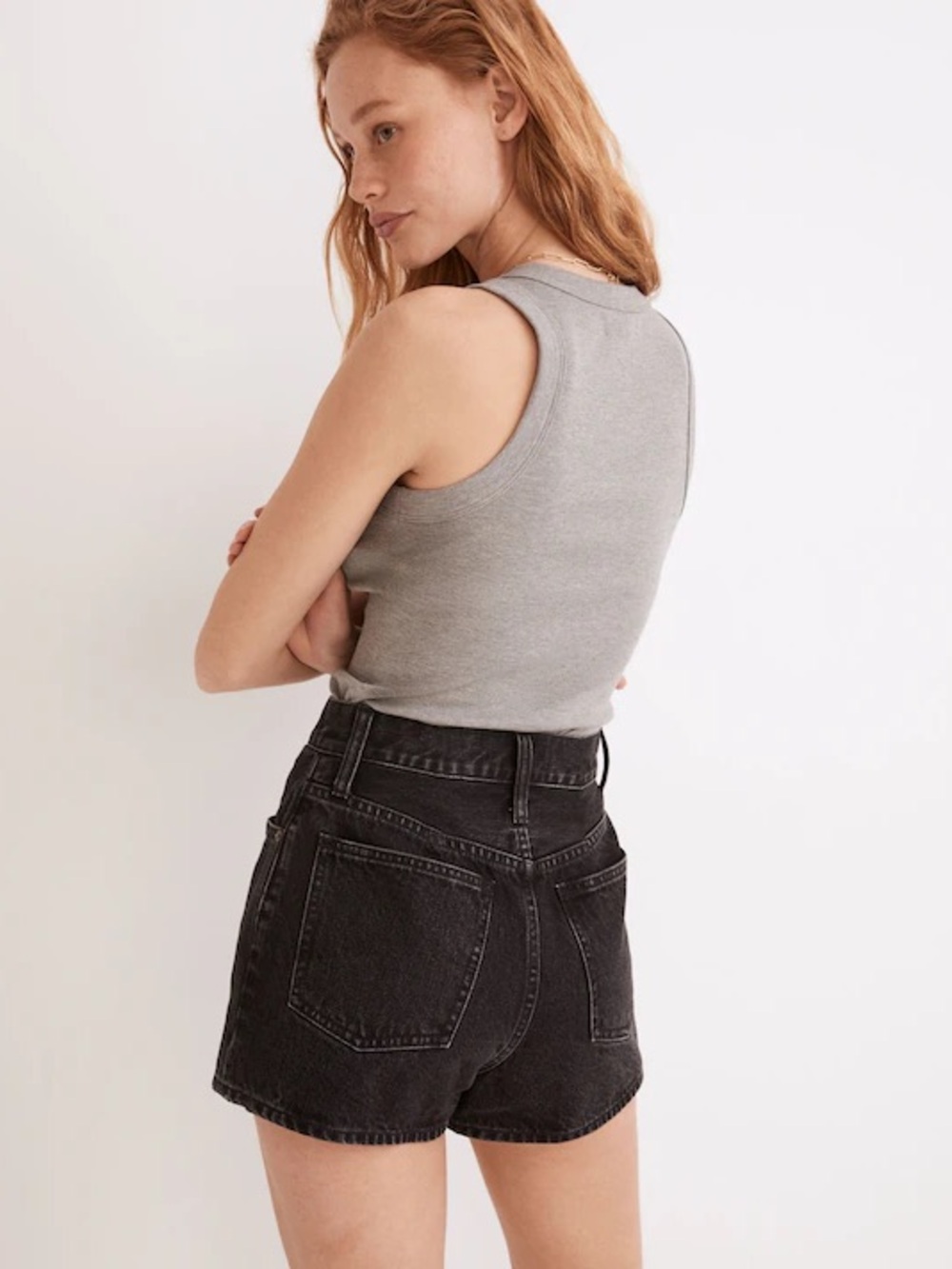 Madewell The Momjean Short Short in Comrie Wash